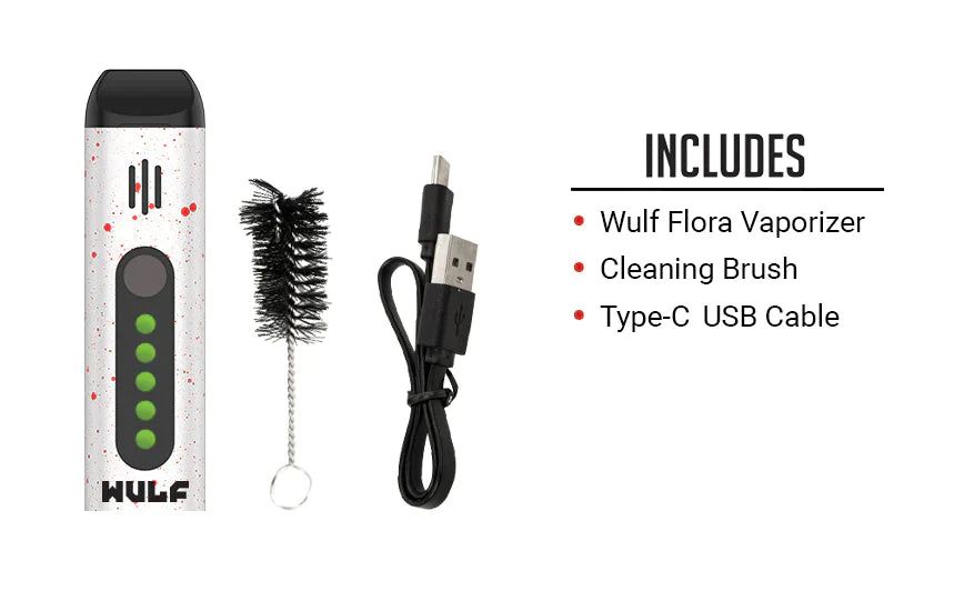 WULF FLORA DRY HERB VAPORIZER - BLACK GREEN