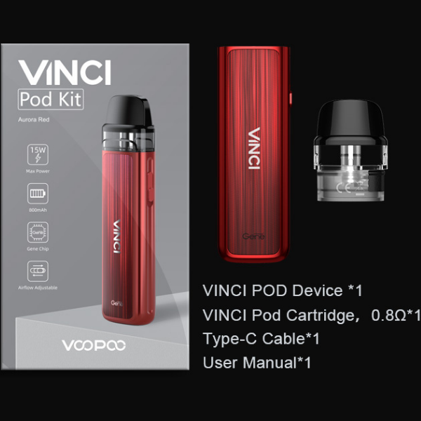 VINCI POD KIT - AURORA RED - Ri•Co VapeStore